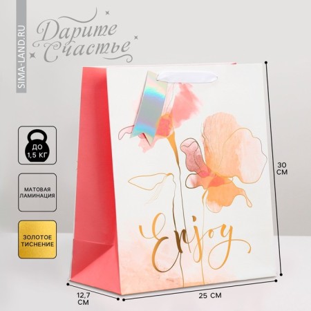 Gift package laminated, packaging, "tenderness", 25.4 x 30.5 x 12.7 cm