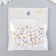Beads for creativity plastic "White circles with gold letters" set 10 grams 0.6x1x1 cm