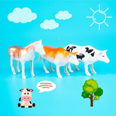 A set of animal figures "Pets", 6 pieces, with accessories-4