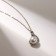 Pearl pearl, white color in silver, 40 cm
