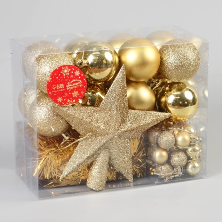 A set of jewelry plastic 54 pcs "Star Sky" Mishura 2.5 cm, gold-1