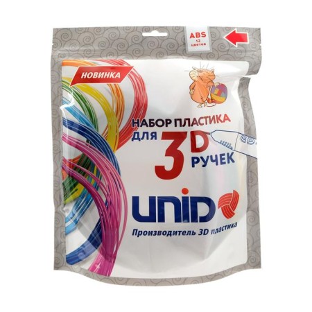 UNID ABS-12 plastic, for 3D handles, 12 colors in a set, 10 meters-1