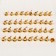 Bell for needlework, set 40 pcs., Size 1 pc. - 0.6 cm, gold color