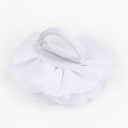 Outlet. Bant for hair on elastic band, white, 13 cm, princesses-3