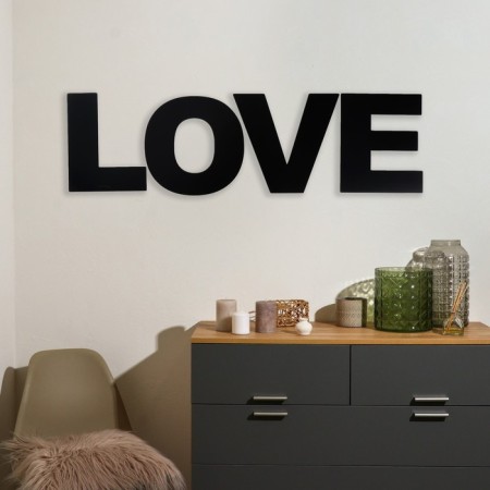Panel letters "Love" The height of the letters 30 cm, set 4 parts black