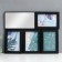 Photo frame in 4 photos 10x15 cm+mirror "Reflection" Black set 5 pcs 31x41 cm