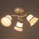 Elena chandelier 3x60W E27 white/gold 45x45x23cm