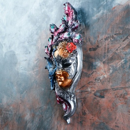 Venetian mask "Peacock" Tsvetnoy, 35cm-7