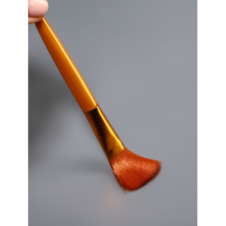 Set of makeup brushes, 6 objects, golden color-3