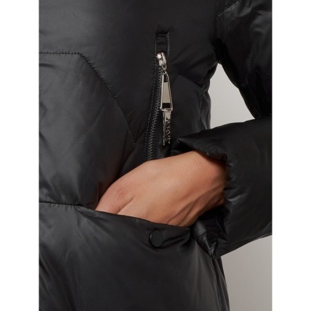 Coat insulated winter female, size 46, black color-9