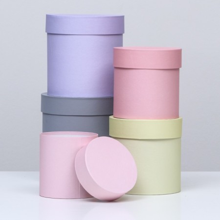 Set of round boxes 5 in 1 "haze" 20 x 20 - 13 x 13-1