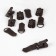 The hooks are sewing, metal, for outerwear, 5 × 1.5 cm, 6 pcs, brown color