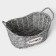 Kashpo wicker share "Lucius", 25.5 × 15.5 × 15.5 cm, basket, gray color