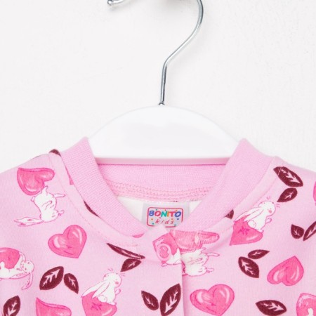 Nursery blouse, pink/bunnies, height 62 cm-1