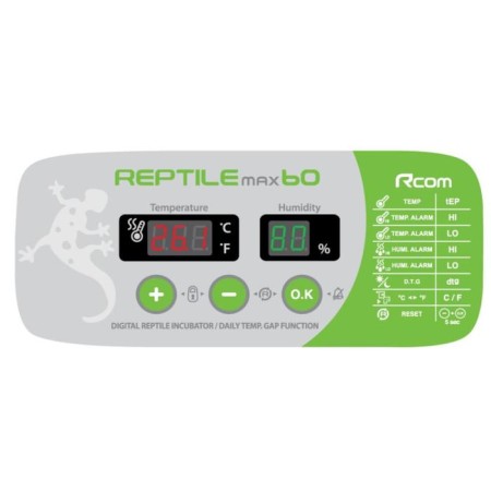 Incubator for reptiles, for 60 eggs, automatic coup, 120 V, rcom-4