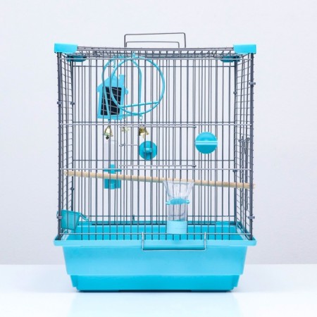 Birds Cell "Piggers" No. 104, collapsible, 1 section, 58 x 40 x 48 cm, turquoise-6