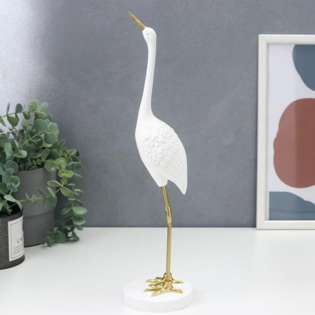 Souvenir Polystone "White Heron" 36x9x9cm-2