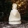 Snow Maiden "In a fur coat with beads and in a kokoshnik" moves, with a backlight, 30x18 cm, gold