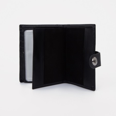 Male purse on Magnet, 3 in 1, department for auto documents and passports, black color-4