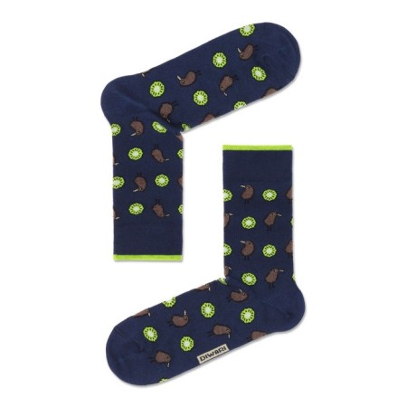 Men's cotton socks diwari happy "kiwi", size 25, dark blue color-3