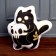 Soft toy "cat" with a skull, black color