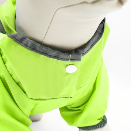 Combiason for dogs, demi -season with a visor, size M (DS 32, OG 45, Osh 35 cm), green-7