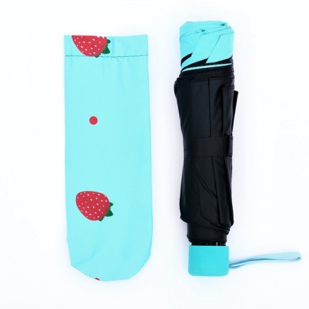 Umbrella fur R49/55 8SP 4sl eonge in/u berry berry round handle c/cut blue package-5