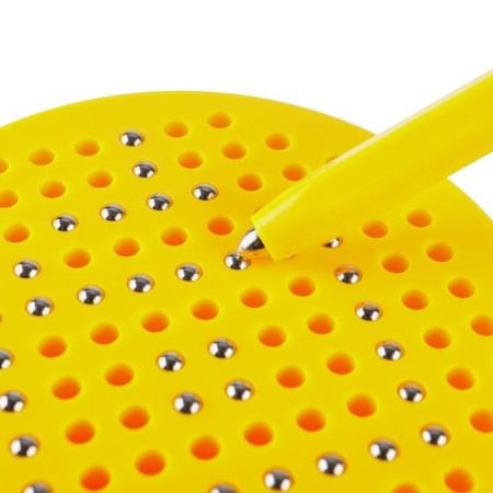Tablet training “Magnetic drawing: Leo and Tig”, 120 holes, yellow color-6