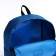A backpack with a zipper, external pocket, blue color