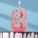 Candle for the Mosaika cake, number "8", pink