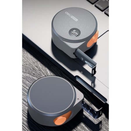 Roulette Deli HT8519C 112898, Softtach Corps, Gray, 5 m x 19 mm-4