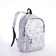 School backpack of textiles on a zipper, 4 pockets, color gray color