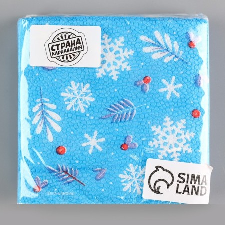 Paper napkins “Happy New Year”, single -layer, 24 × 24 cm, New Year's set 20 pcs.-4