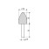 Sharoshka Abrasive cylindrical Encor 21660, 25 x 32 mm, shank 6 mm, metal