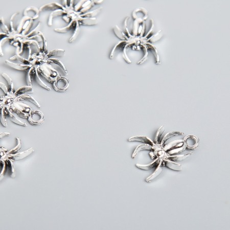 Decor for creativity Metal "Spider" silver 1.8x1.3 cm