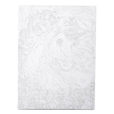 Picture on numbers on a canvas with a subframe "Magic Unicorn", 40 x 30 cm-3