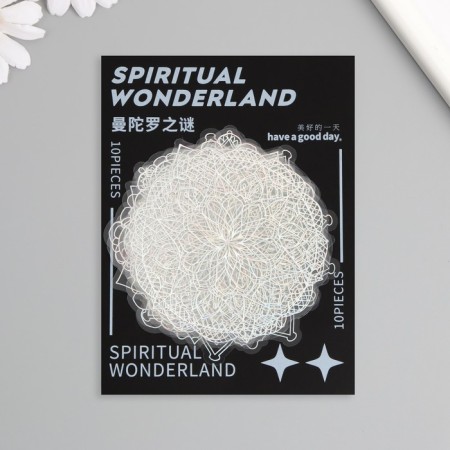 Stickers for creativity "Holography. Snowflakes" d = 10 cm set 10 pcs 0.2x14x11 cm-3