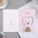 A postcard with a wooden element "I love you!" Handmade, pink background, 14.7x10.5 cm