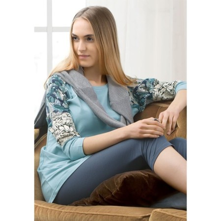 Female pajamas, size XS, color Aqua-1