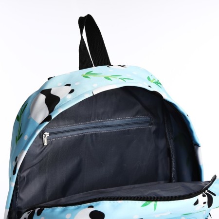 School backpack on lightning, 3 outer pockets, blue color-5