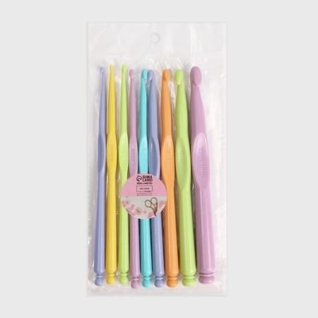 A set of hooks for knitting, d = 2.5-10 mm, 15 cm, 9 pcs, color colorful color-5