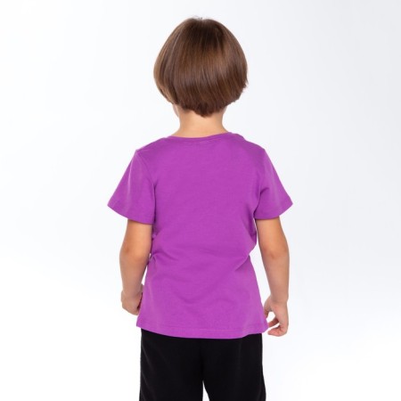 Children's T -shirt, purple color/penguin, height 134 cm-6