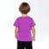 Children's T -shirt, purple color/penguin, height 134 cm