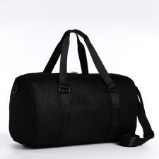 Road bag with lightning, external pocket, suitcase holder, long belt, black color