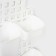 The storage basket suspended with containers, 29 × 9.5 × 38 cm, white color