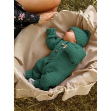 Комбинезон вязаный детский Amarobaby Pure Love Tot, рост 86 см, цвет зелёный