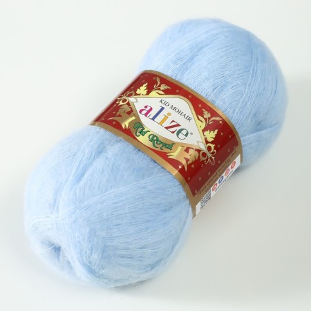 Yarn "Kid Royal 50" 62% moher, 38% polyamide 500m/50g (183 light blue)-1