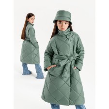 Stygoy coat for girls Amarobaby Trendy, height 134-140 cm, pistachio color