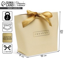 Gift package, packaging, Present, 19 x 20 x 9 cm
