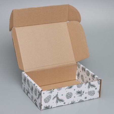Box the team "bumps", white, 27 x 21 x 9 cm, new year-4
